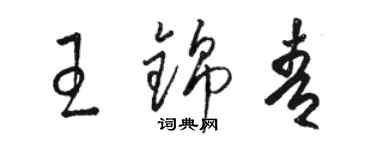 駱恆光王錦青草書個性簽名怎么寫