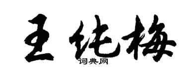 胡問遂王純梅行書個性簽名怎么寫