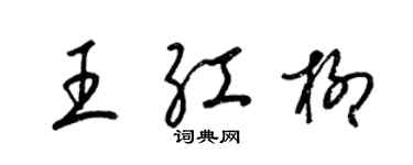 梁錦英王紅柳草書個性簽名怎么寫