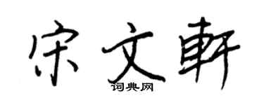王正良宋文軒行書個性簽名怎么寫