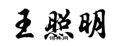 胡問遂王照明行書個性簽名怎么寫