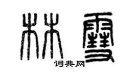 曾慶福林雪篆書個性簽名怎么寫