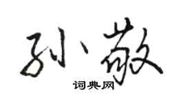 駱恆光孫敬行書個性簽名怎么寫