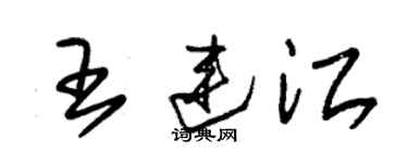 朱錫榮王連江草書個性簽名怎么寫