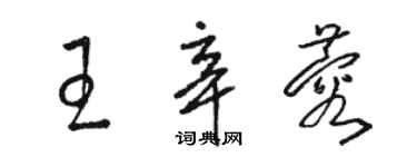 駱恆光王辛蓉草書個性簽名怎么寫