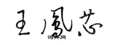 駱恆光王鳳芯草書個性簽名怎么寫