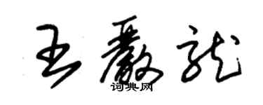 朱錫榮王嚴龍草書個性簽名怎么寫