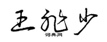 曾慶福王非少草書個性簽名怎么寫