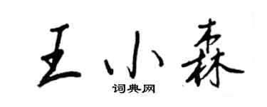 王正良王小森行書個性簽名怎么寫