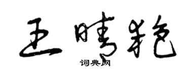 曾慶福王晴艷草書個性簽名怎么寫