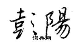 王正良彭陽行書個性簽名怎么寫