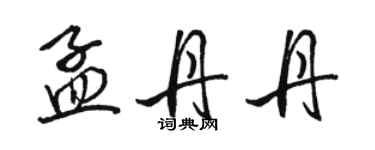 駱恆光孟丹丹行書個性簽名怎么寫