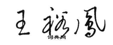 駱恆光王裕鳳草書個性簽名怎么寫