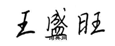 王正良王盛旺行書個性簽名怎么寫
