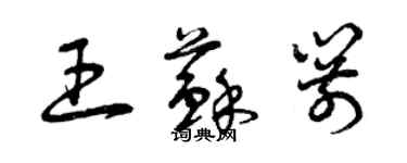 曾慶福王蘇箭草書個性簽名怎么寫