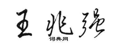 駱恆光王兆強行書個性簽名怎么寫