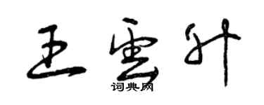 曾慶福王雲升草書個性簽名怎么寫