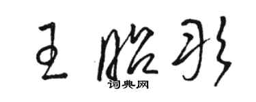 駱恆光王昭彤草書個性簽名怎么寫