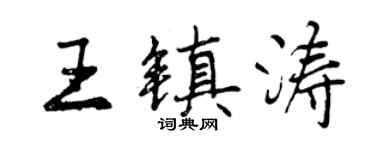 曾慶福王鎮濤行書個性簽名怎么寫