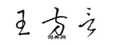 駱恆光王方言草書個性簽名怎么寫