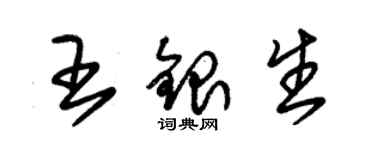 朱錫榮王銀生草書個性簽名怎么寫