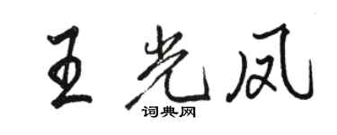 駱恆光王光鳳行書個性簽名怎么寫