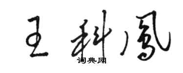 駱恆光王科鳳草書個性簽名怎么寫