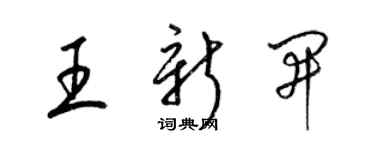 梁錦英王新開草書個性簽名怎么寫