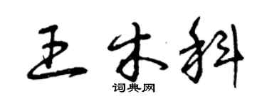 曾慶福王木科草書個性簽名怎么寫