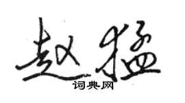 駱恆光趙猛行書個性簽名怎么寫