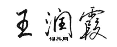 駱恆光王潤霞行書個性簽名怎么寫