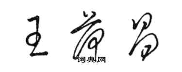 駱恆光王荷昌草書個性簽名怎么寫