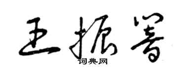 曾慶福王振響草書個性簽名怎么寫