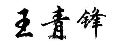 胡問遂王青鋒行書個性簽名怎么寫