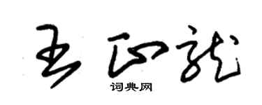 朱錫榮王正龍草書個性簽名怎么寫