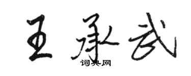 駱恆光王承武行書個性簽名怎么寫