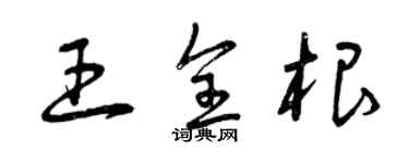 曾慶福王全根草書個性簽名怎么寫