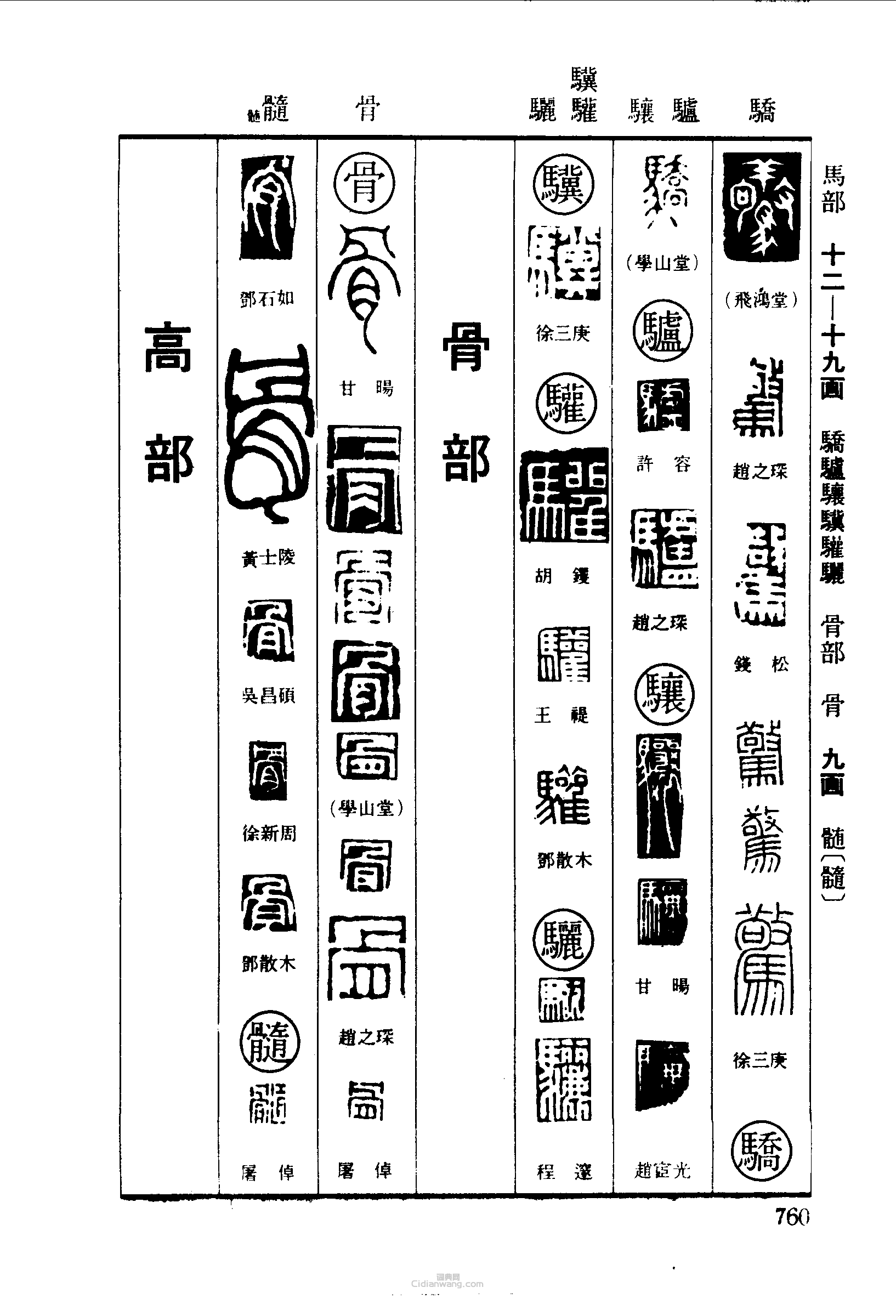 “驚驚驕驢驥驩”篆刻印章