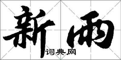 胡問遂新雨行書怎么寫