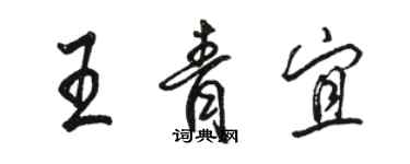 駱恆光王青宜行書個性簽名怎么寫