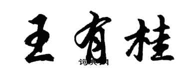 胡問遂王有桂行書個性簽名怎么寫