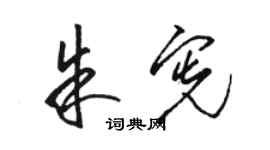 駱恆光朱憲草書個性簽名怎么寫