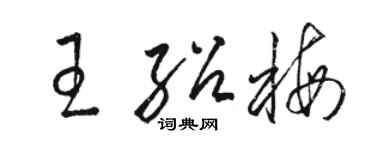 駱恆光王紹梅草書個性簽名怎么寫
