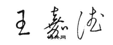 駱恆光王嘉德草書個性簽名怎么寫