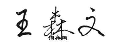 駱恆光王森文行書個性簽名怎么寫