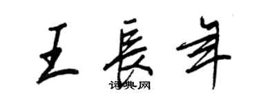 王正良王長年行書個性簽名怎么寫