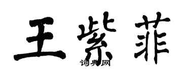 翁闓運王紫菲楷書個性簽名怎么寫