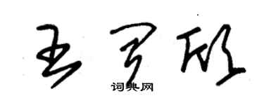 朱錫榮王聞欣草書個性簽名怎么寫