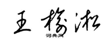 梁錦英王榆淞草書個性簽名怎么寫