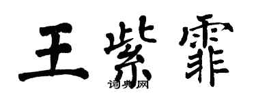 翁闓運王紫霏楷書個性簽名怎么寫